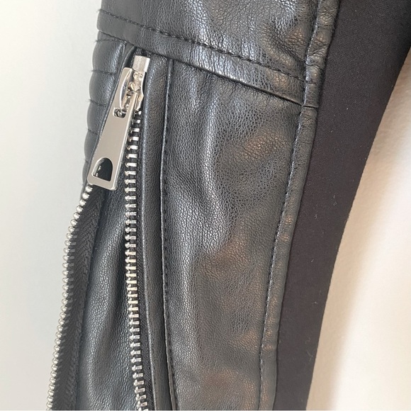 Zara Trafaluc Black Faux Leather Biker Jacket - Picture 11 of 14